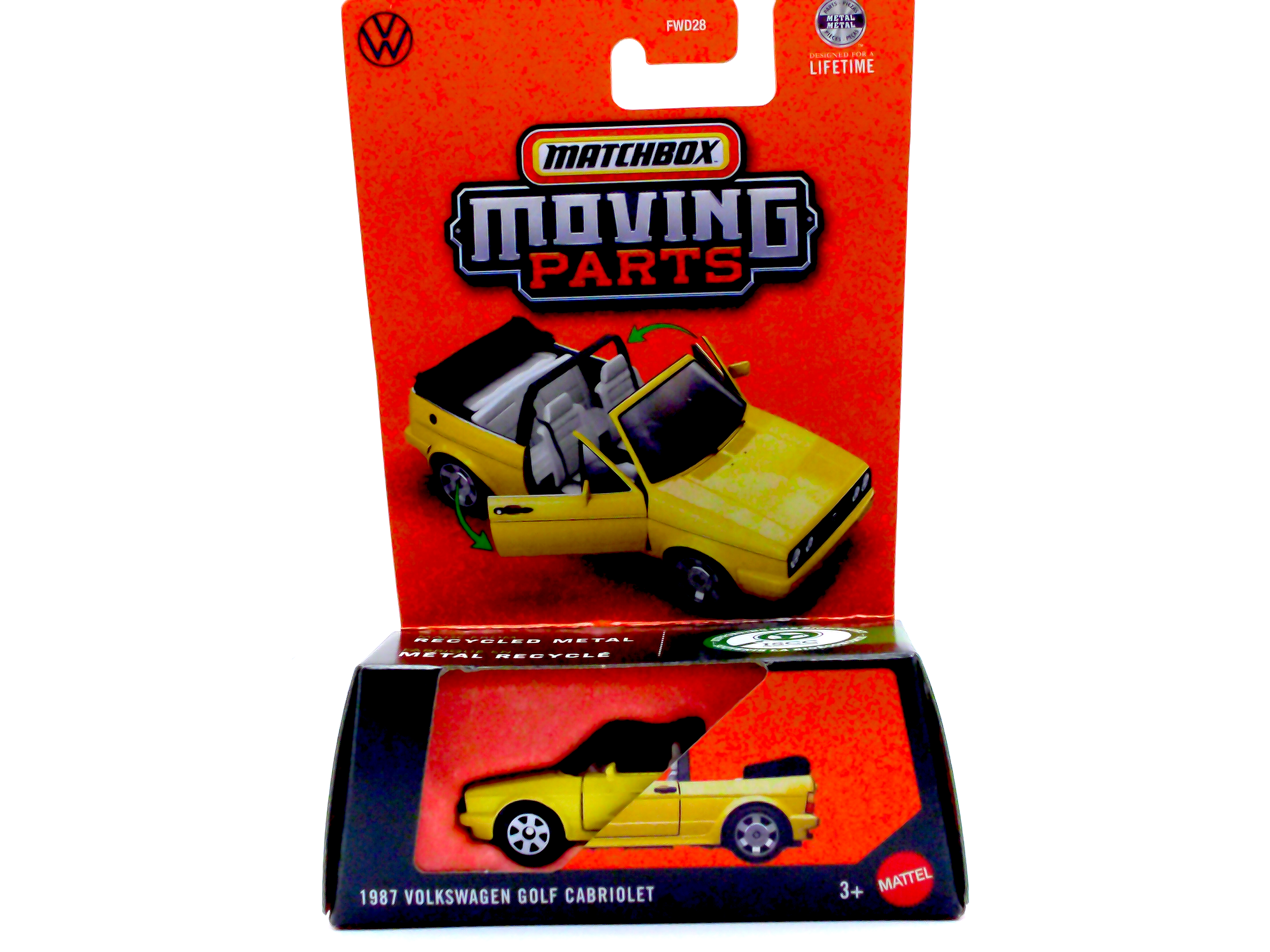 1987 Volkswagen Golf Cabriolet Matchbox Moving Parts 2026 Mix 3 Vehicles (Assorted)
