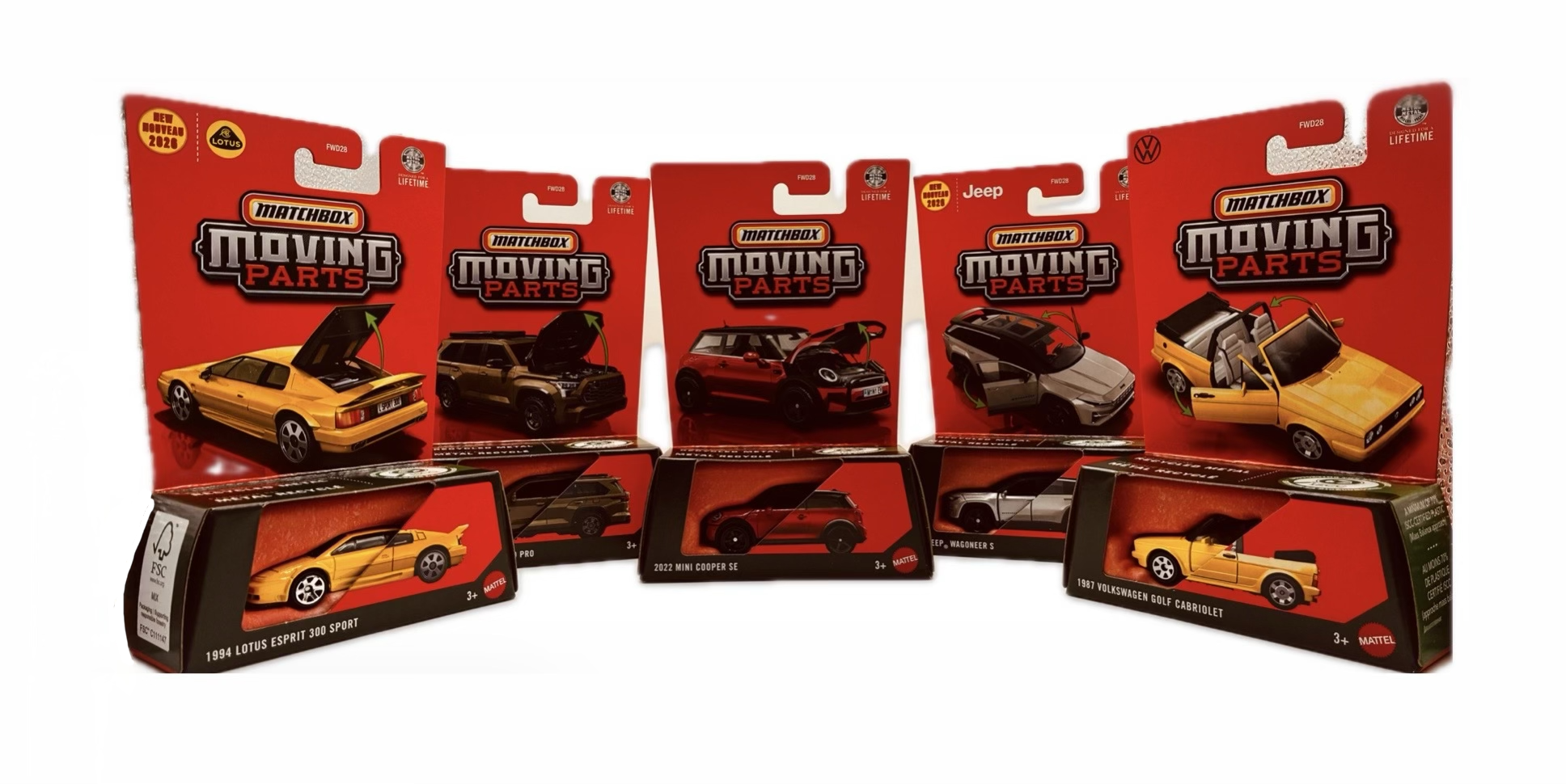 2022 Mini Cooper Matchbox Moving Parts 2026 Mix 3 Vehicles (Assorted) view 2