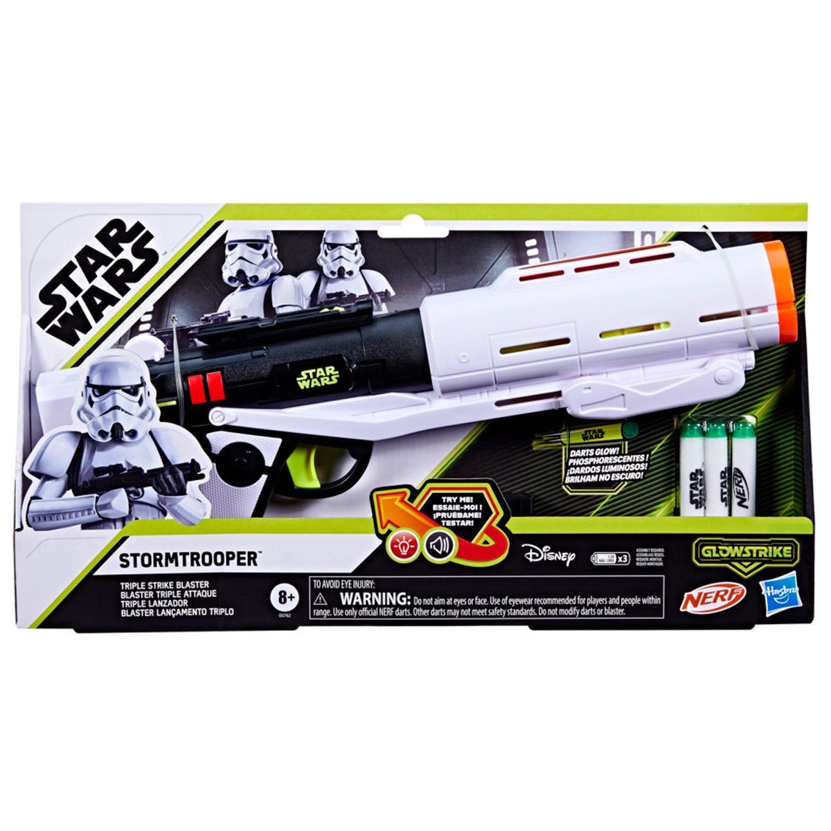 Star Wars NERF GlowStrike Stormtrooper Triple Strike Blaster